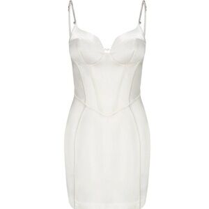 Nana Jacqueline Ivory Corset Mini Dress